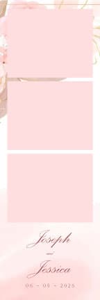 W009 Wedding Photo Booth Print Template Layout