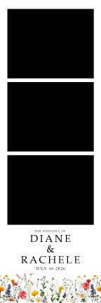 W018 Wedding Photo Booth Print Template Layout