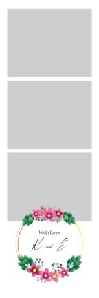W025 Wedding Photo Booth Print Template Layout