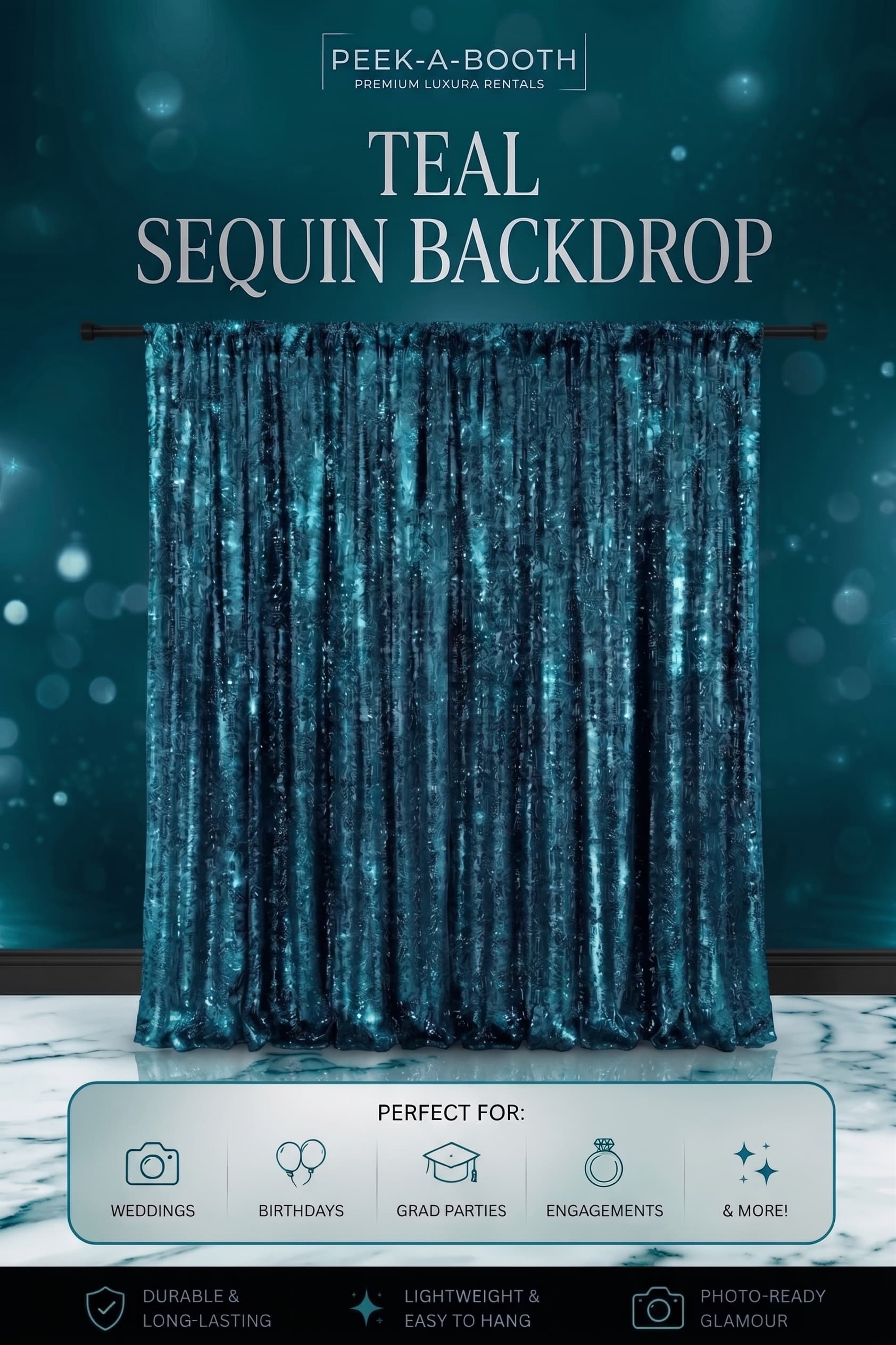 Teal Backdrop